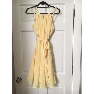 Canary Yellow Chiffon Dress